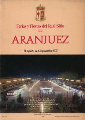 2. Año 1974 Portada del libro de Ferias y Fiestas con la Feria Agricola en la Plaza de San Antonio